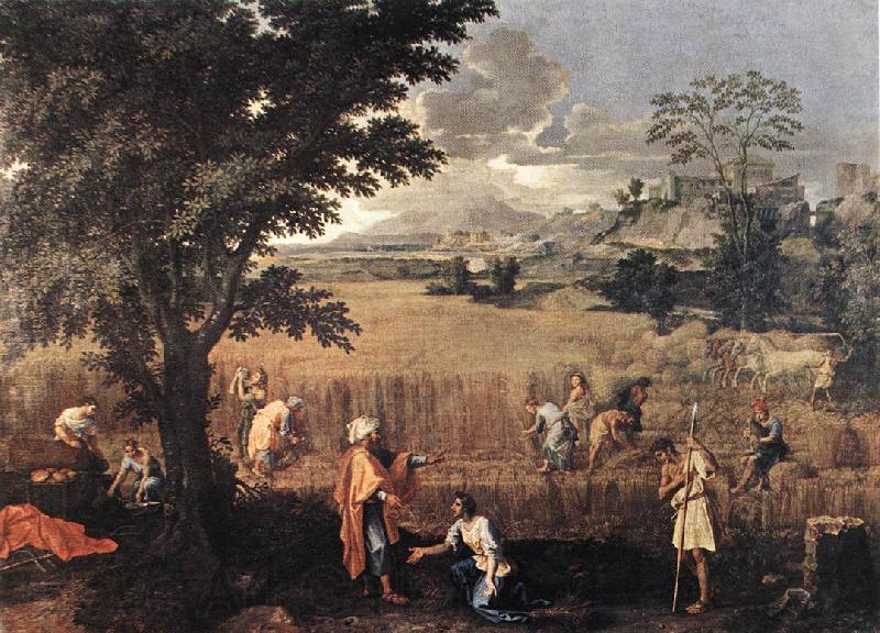 Nicolas Poussin Summer(Ruth and Boaz) Norge oil painting art